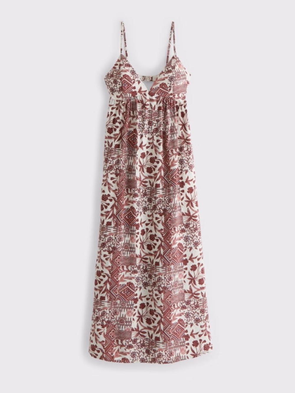 NWT Abercrombie Bra-Free Clasp-Back Flowy Maxi Dress - L